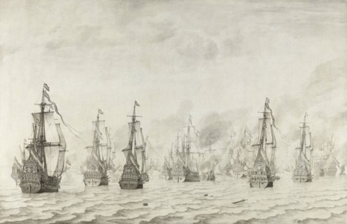 The Battle of Dunkirk, France, Willem van de Velde (I), 1659