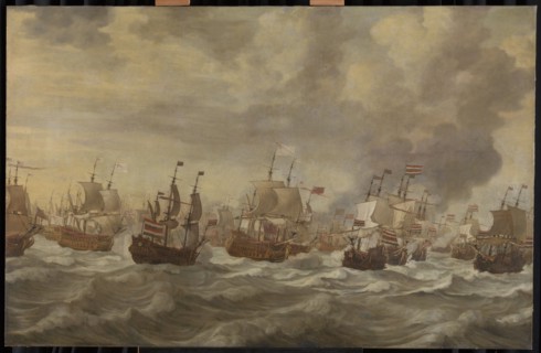 Episode from the Four Days' Naval Battle, 11-14 June 1666, of the Second Anglo-Dutch War, 1665-67,