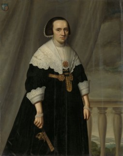 Portrait of Machteld Bas (     - 1681), manner of Dirck Dircksz. van Santvoort, after 1650