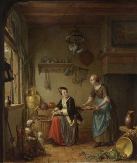 Kitchen Scene, Willem Joseph Laquy, c. 1760 - c. 1771
