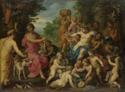 Bacchus and Diana, Hendrik van Balen (I), 1600 - 1632