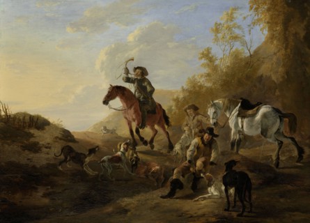Hunters Resting, Dirk Stoop, c. 1650 - c. 1655