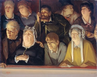 Theater Audience, Hippolyte Michaud, 1840 - 1886