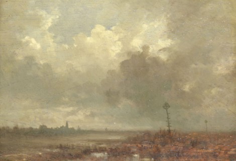 River view in evening, Adolphe Mouilleron, 1880