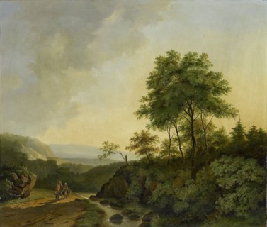 View in the Harz Mountains Germany, Cornelis FranÃ§ois Roos, 1840