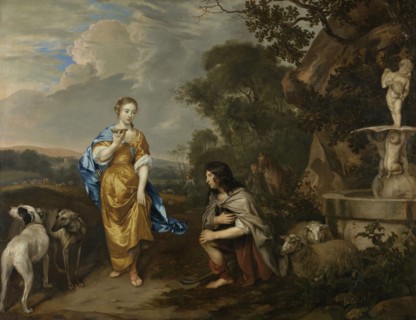 Double portrait of a young couple as Granida and Daiphilo, Jan Mijtens, c. 1640 - c. 1670