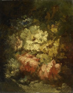 Still life with white and red roses, Narcisse Virgile Diaz de la PeÃ±a, 1860 - 1876, French painter