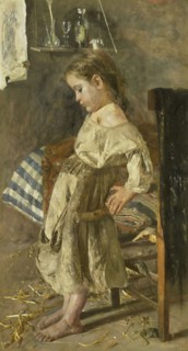 The poor child, Antonio Mancini, 1880 - 1897
