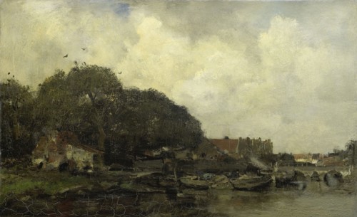 Harbour view, Jacob Maris, 1870 - 1899