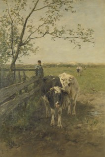 The milk bend, Anton Mauve, 1870 - 1888