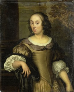 Portrait of a young woman, Eglon van der Neer, c. 1650 - c. 1670