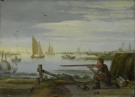 A Bird Hunter (A Sportsman aiming at a Heron), Arent Arentsz., c. 1626 - c. 1631
