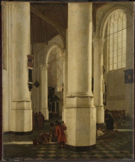 Interior of the Oude Kerk, Delft, with the Mausoleum of Pieter Pietersz Hein, Lieutenant-Admiral of