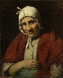Old jewish woman, Meijer IsaÃ¤c de Haan, 1880