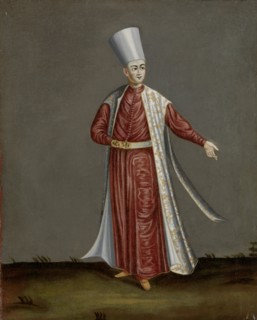 The Capon Aghassi, Chief of the White Eunuchs of the Sultan, workshop of Jean Baptiste Vanmour,