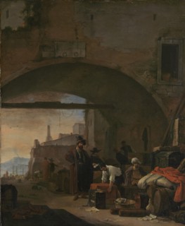 View of a Levantine Port, Thomas Wijck, 1640 - 1677