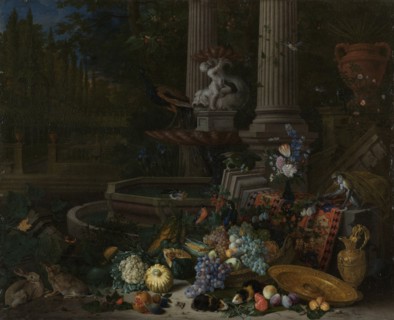 Still Life at a Fountain, Pieter Gijsels, 1680 - 1691