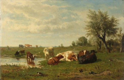 Cows in a Meadow, Gerard Bilders, 1860 - 1865