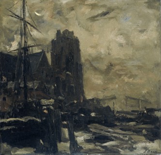 Dordrecht at night, The Netherlands, Jacob Maris, c. 1870 - c. 1899