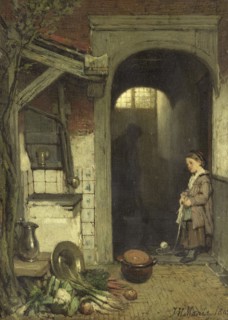 Small Courtyard, Jacob Maris, 1862