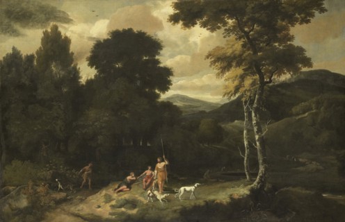 Landscape with Hunters, Jacob Esselens, 1660 - 1687