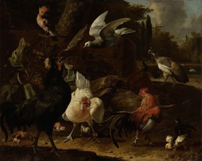 Birds in a Park, Melchior d' Hondecoeter, 1686
