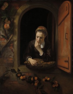 Girl at a Window, known as â€òThe Daydreamerâ€ô, Nicolaes Maes, 1650 - 1660