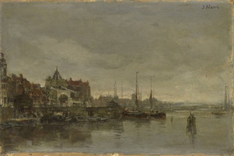 The Schreierstoren in Amsterdam, The Netherlands, Jacob Maris, 1879 - 1881