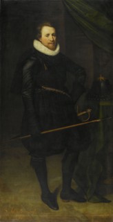 Portrait of Sir John Burroughs (1587-1627), Jan Antonisz van Ravesteyn, c. 1620 - c. 1623