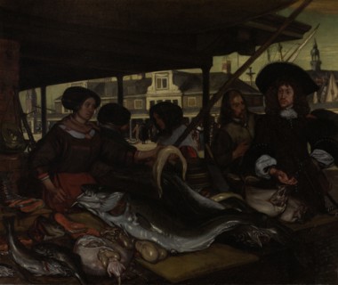 The Nieuwe Vismarkt (New Fish Market) in Amsterdam, The Netherlands, Emanuel de Witte, 1655 - 1692