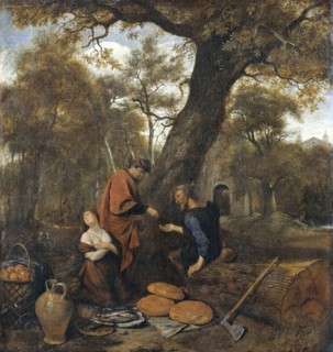 Erysichthon selling his daughter, Jan Havicksz. Steen, 1650 - 1660