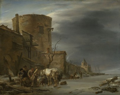 Ramparts of Haarlem in Winter, The Netherlands, Nicolaes Pietersz. Berchem, 1647