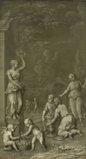 Homage to Pomona, Hendrik Carré (II), 1734