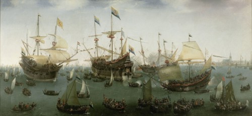 The Return to Amsterdam of the Second Expedition to the East Indies, Hendrik Cornelisz. Vroom, 1599