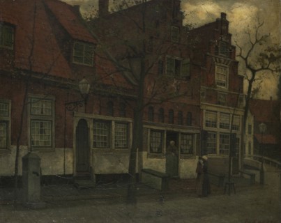Houses in the Breedstraat in Enkhuizen, The Netherlands, Eduard Karsen, 1885 - 1900