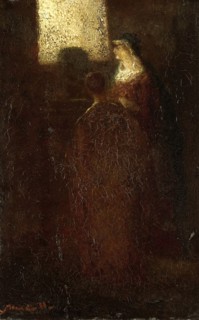 At the altar, Adolphe Joseph Thomas Monticelli, 1870 - 1886