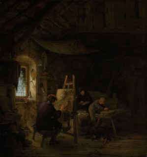 The Painterâ€ôs Studio, Adriaen van Ostade, c. 1670 - c. 1675