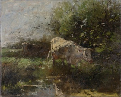 Meadow with cows, Willem Maris, c. 1880 - c. 1910
