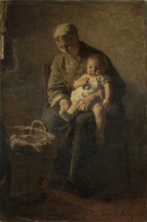 Mother and child, Albert Neuhuys, c. 1880 - c. 1899