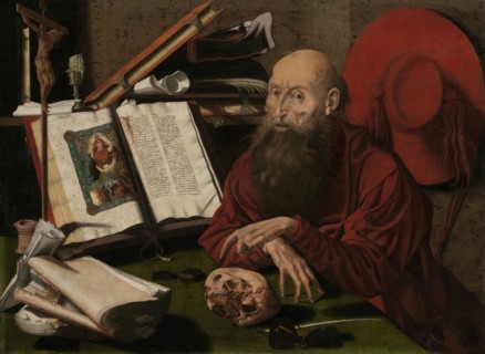 St Jerome in his study, attributed to Marinus van Reymerswale, c. 1535 - c. 1545