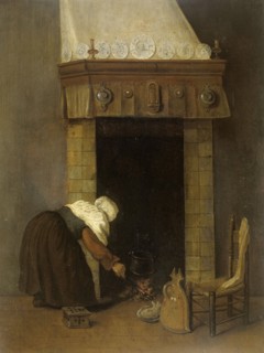 Woman at the Hearth, Jacob Vrel, 1654 - 1662