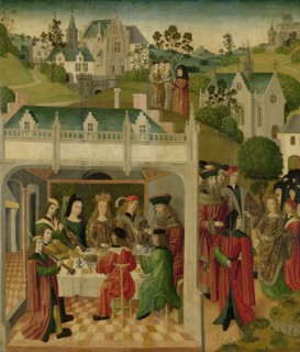 Wedding Feast of Saint Elizabeth of Hungary and Louis of Thuringia in the Wartburg, inner left wing