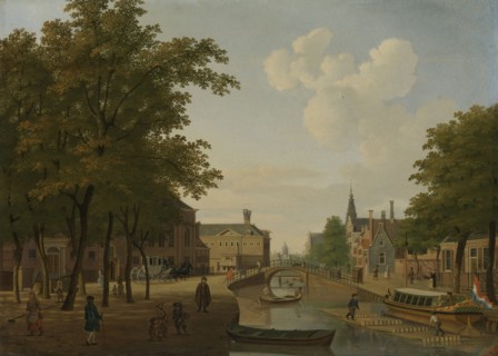 View of the Houtmarkt in Amsterdam, The Netherlands, Hendrik Keun, 1760 - 1787