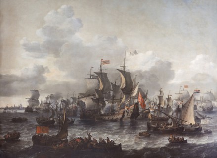 The battle on the Zuiderzee, 1573, The Netherlands, Jan Theunisz. Blanckerhoff, Johannes Kinnema,