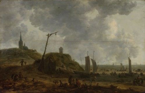 Beach at Katwijk, The Netherlands, Adriaen van der Kabel, 1650 - 1670