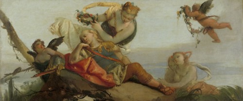 The Sleeping Rinaldo Crowned with Flowers by Armida (formerly entitled Sleeping Mars), Francesco