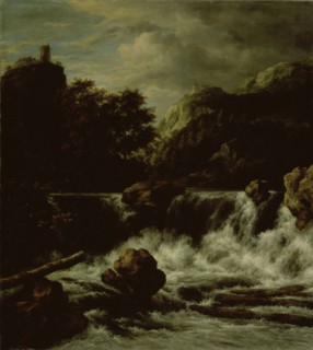 Mountainous Landscape with Waterfall, Jacob Isaacksz. van Ruisdael, 1650 - 1682