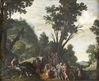 The meeting of Jacob and Esau, attributed to Jacob Symonsz Pynas, c. 1610 - 1620