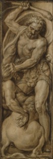 Hercules Slays the Centaur Nessus, Maarten van Heemskerck, c. 1550 - c. 1560