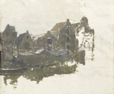 Warehouses on the Teertuinen on Prinseneiland Amsterdam, The Netherlands, George Hendrik Breitner,